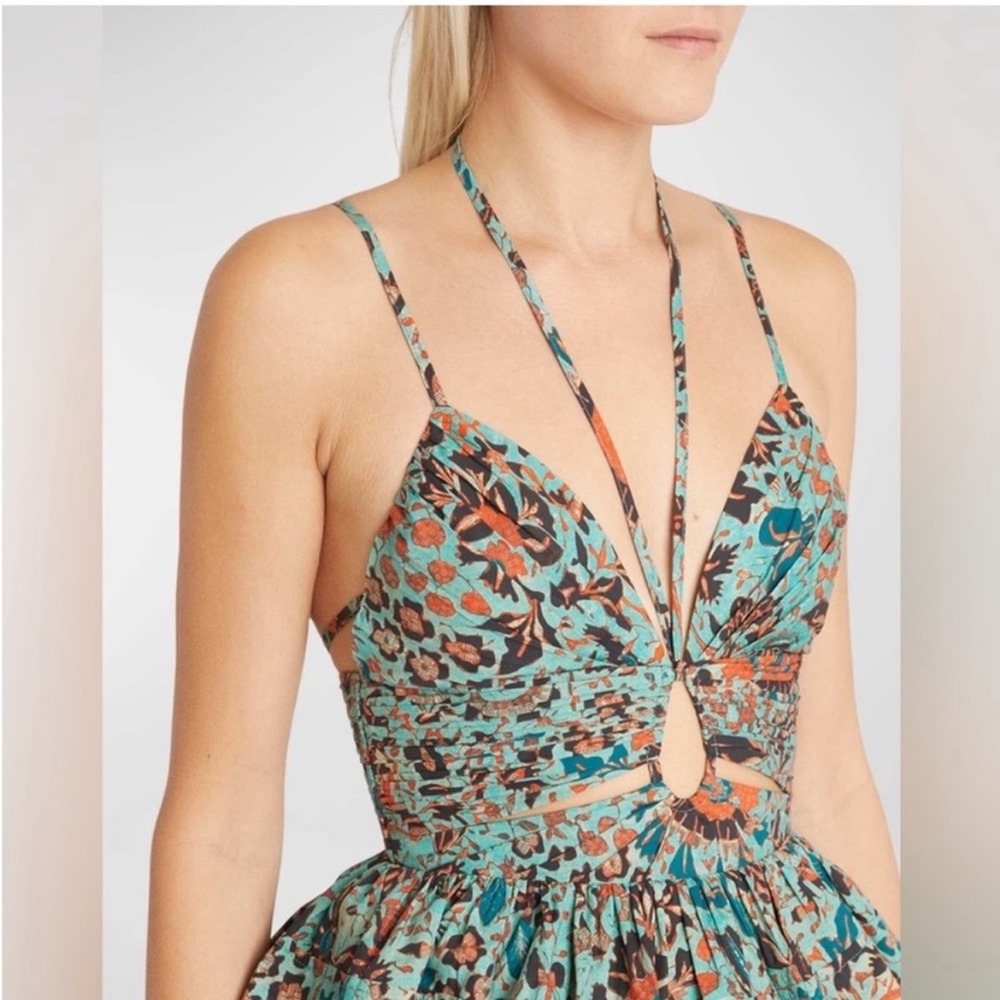 Ulla Johnson Green and Brown Floral Top - Picture 7 of 11